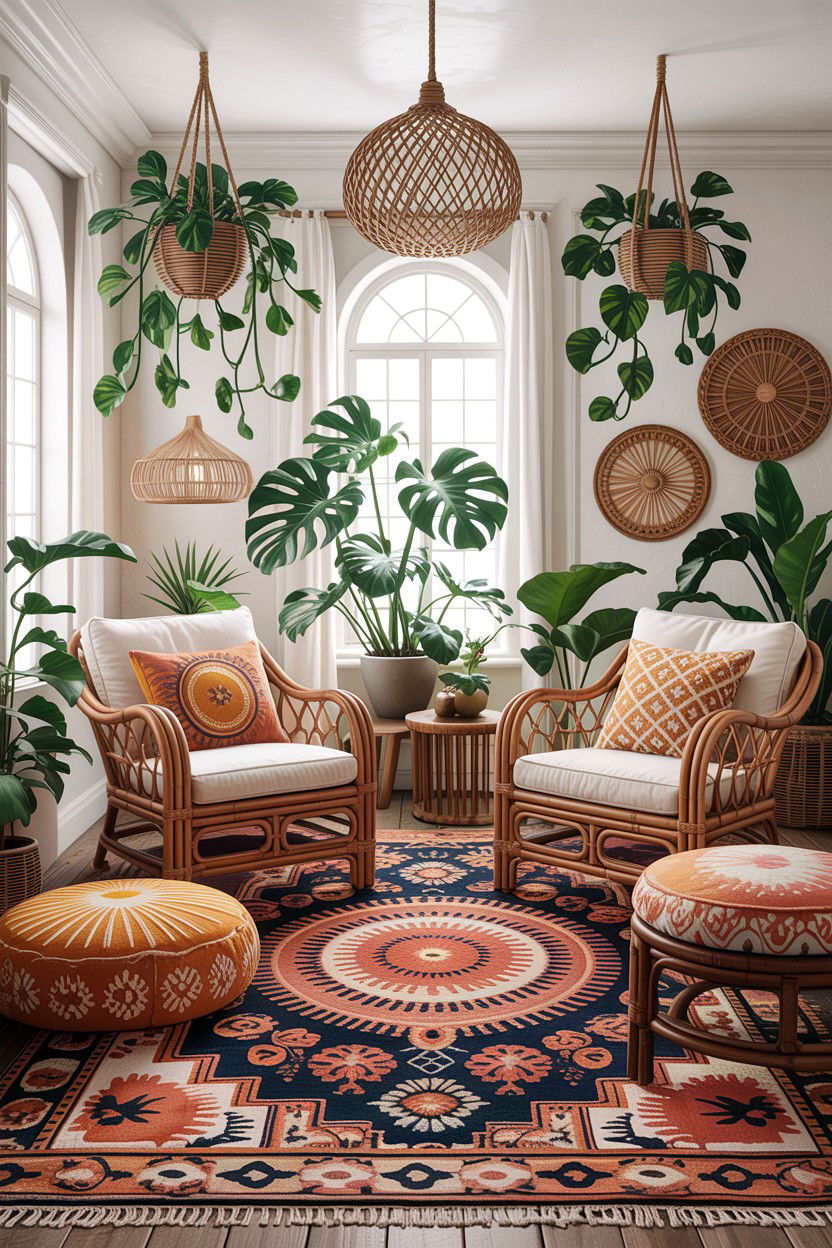 Boho Living Room - 30 easy living room ideas
