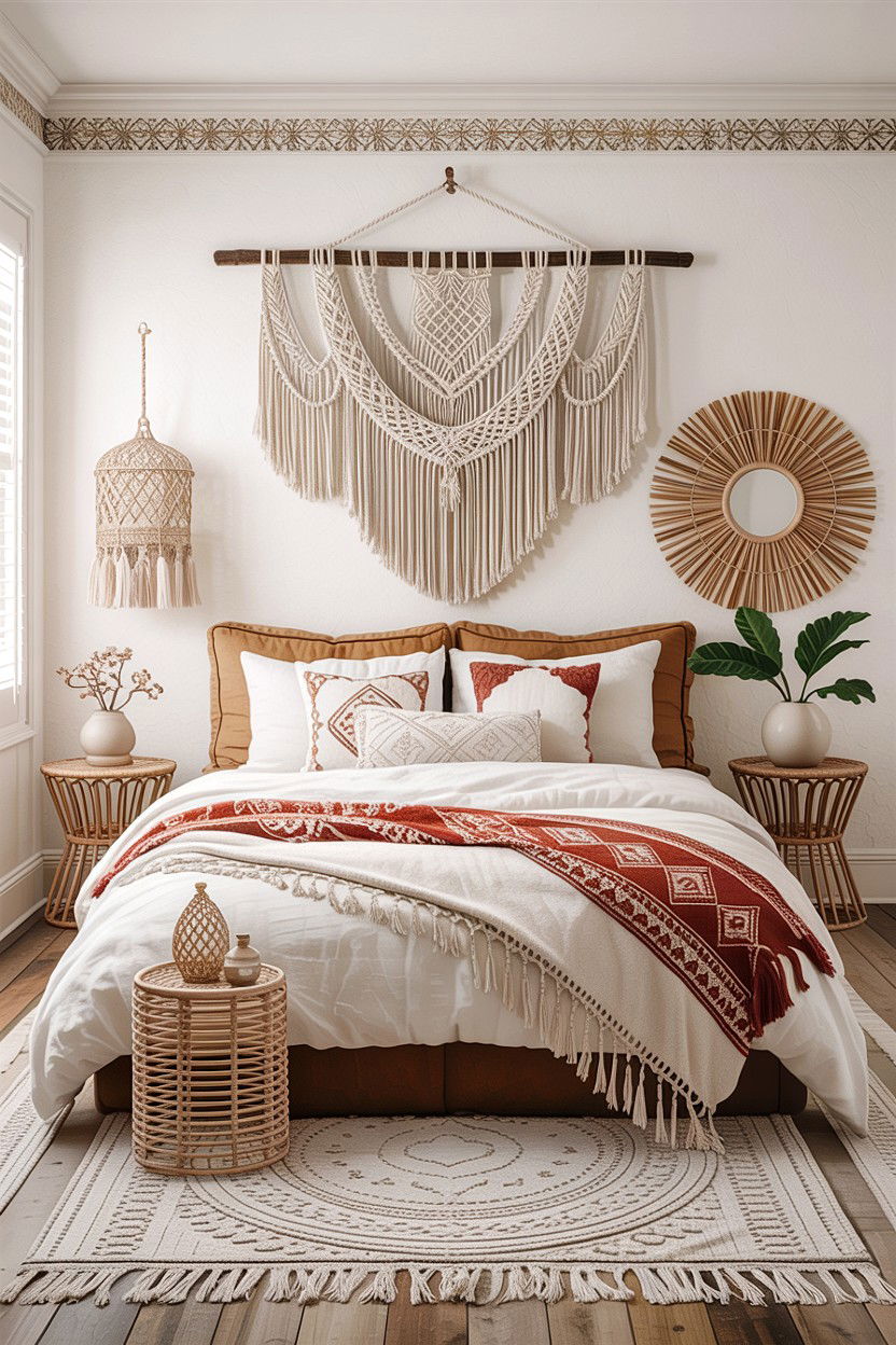 Boho Neutral Bedroom - 30 California casual bedroom ideas