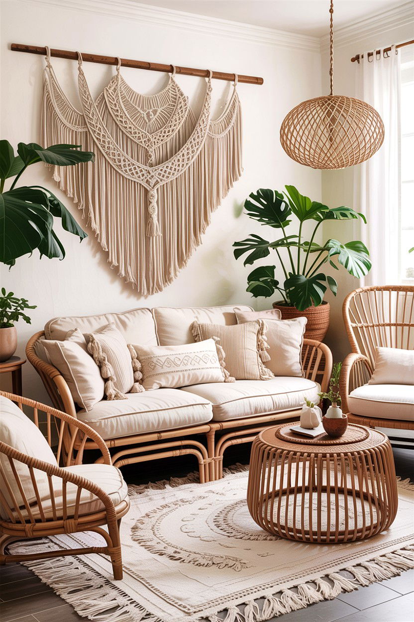 Boho Scandi Cream Living Room - 30 scandinavian cream living room ideas