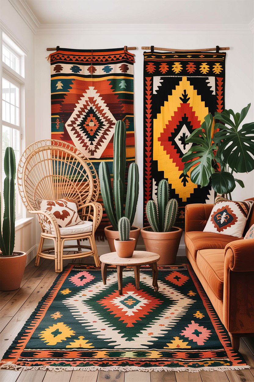 Boho Southwestern living room - 30 Southwestern living room ideas