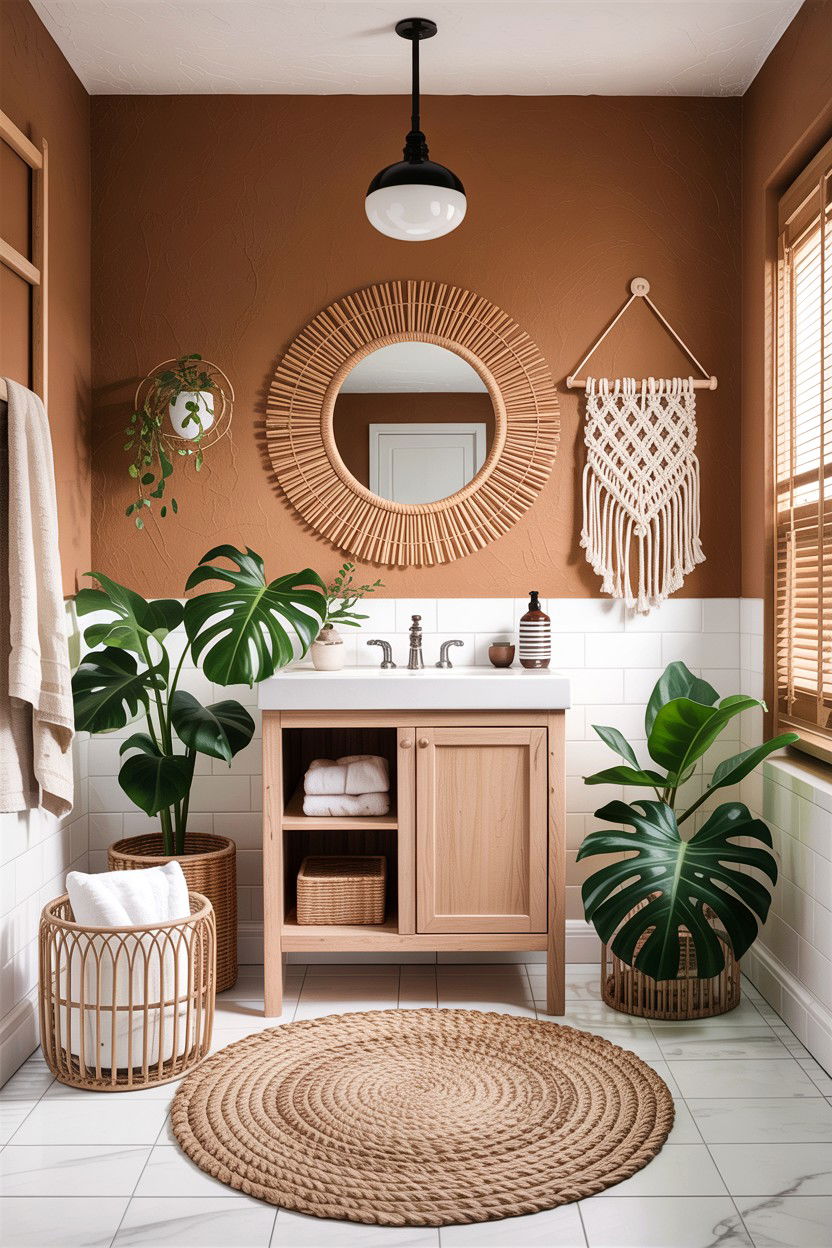 Boho Tan And White Bathroom - 30 tan and white bathroom ideas