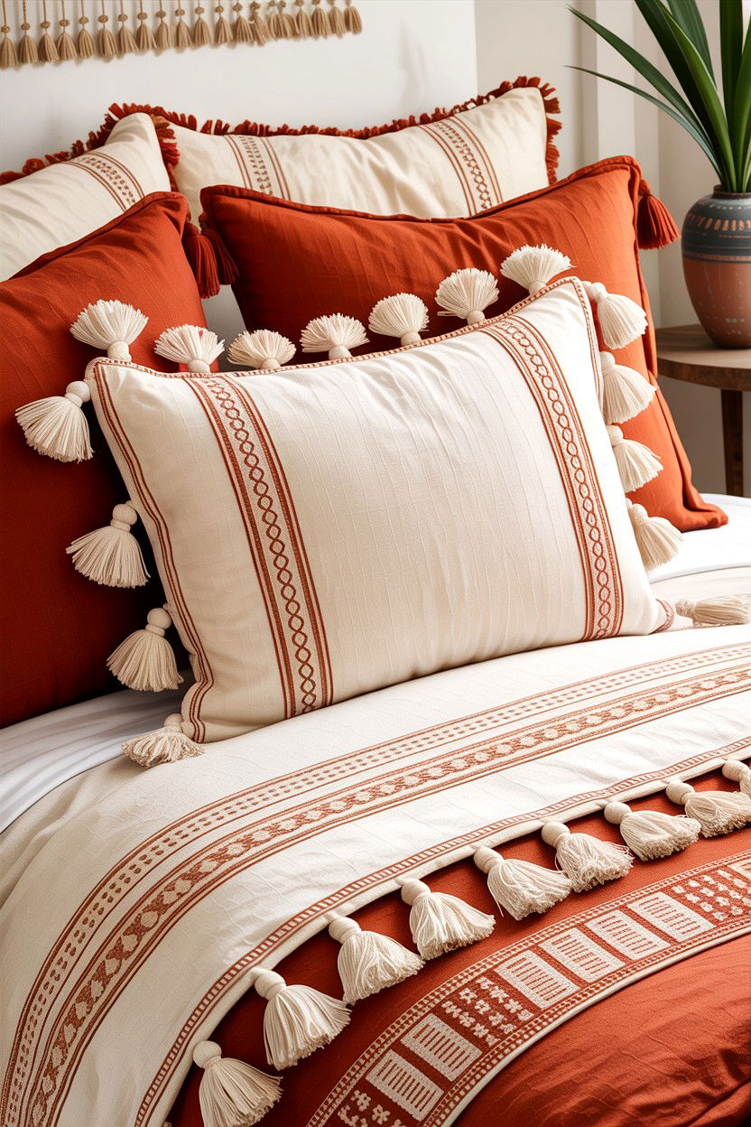 Boho Tassel Shams - 30 bedroom pillow shams