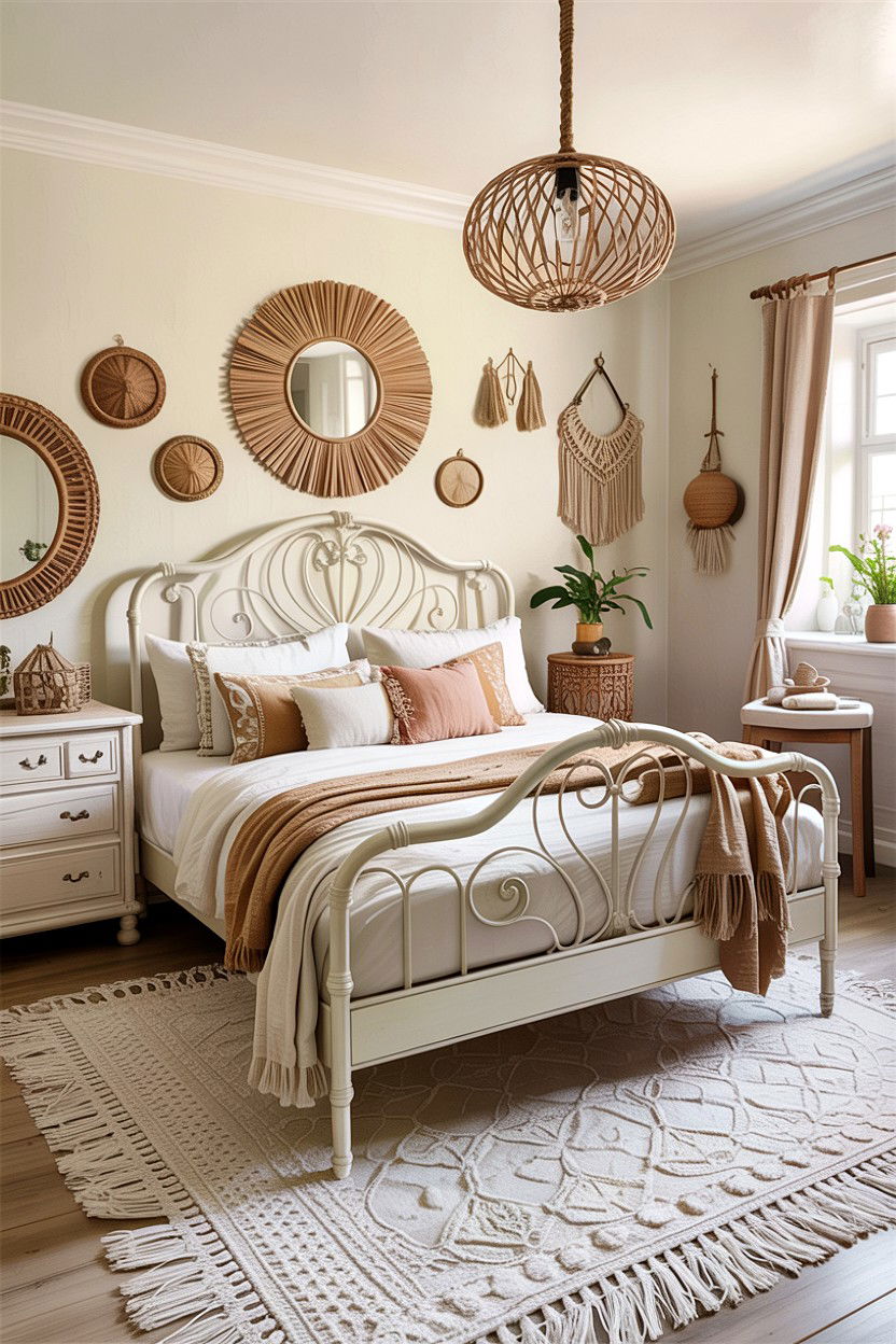 Boho White Bedroom - 30 bedroom white furniture ideas