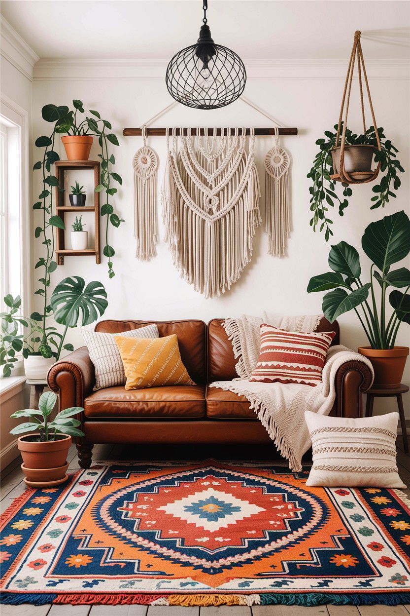 Boho farmhouse living room - 30 farmhouse living room ideas