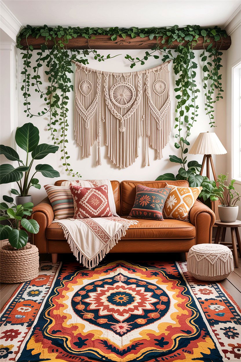 Boho forest living room - 30 forest living room ideas