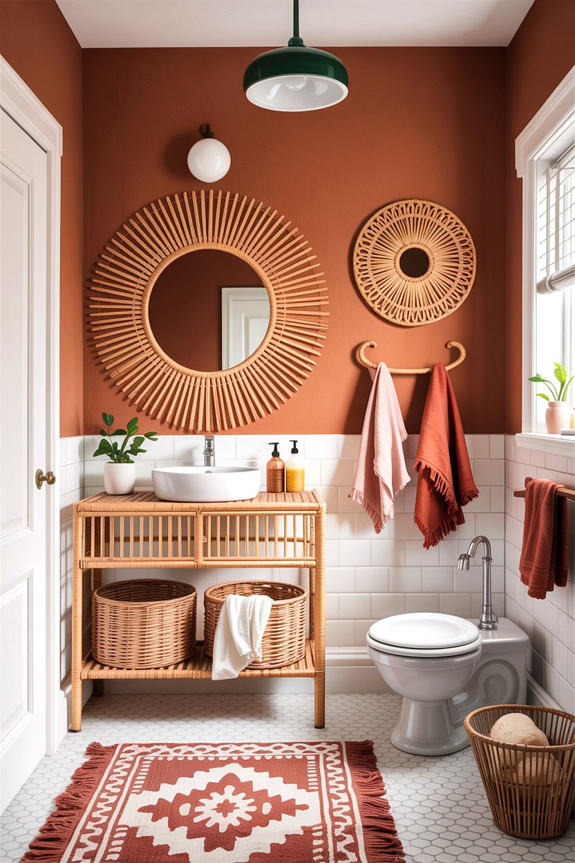 Boho kids bathroom - 30 children's bathroom ideas