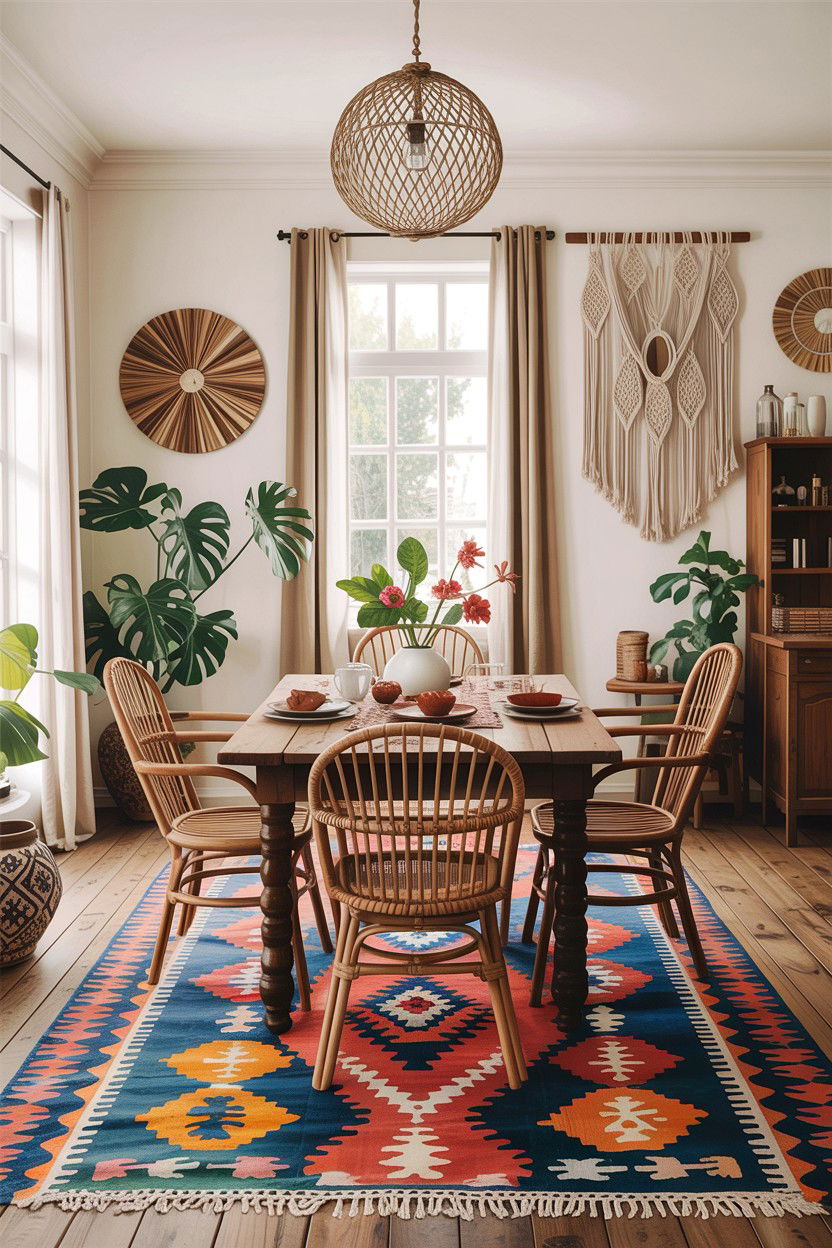 Boho living room dining room - 30 living room dining room combo ideas