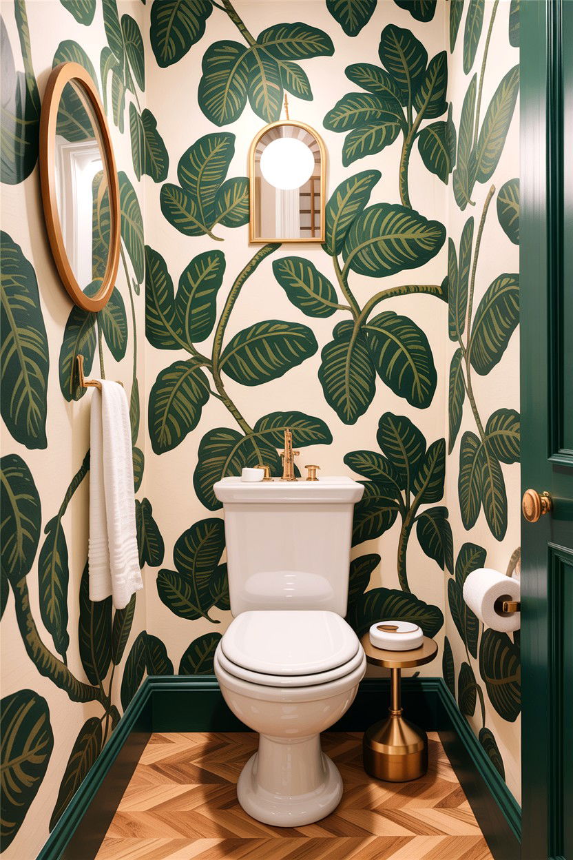 Bold Pattern Wallpaper - 30 bathroom conversation starter ideas