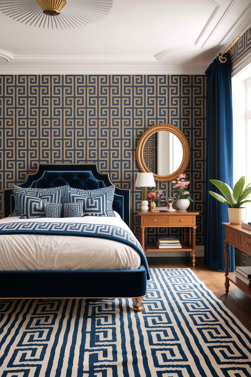 Bold Patterned Bedroom - 30 Hollywood bedroom ideas