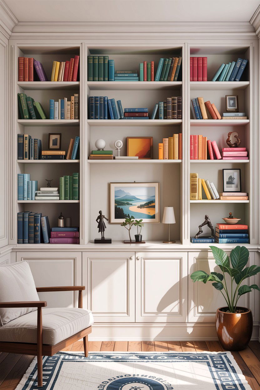 Bookshelf styling - 30 inexpensive living room ideas
