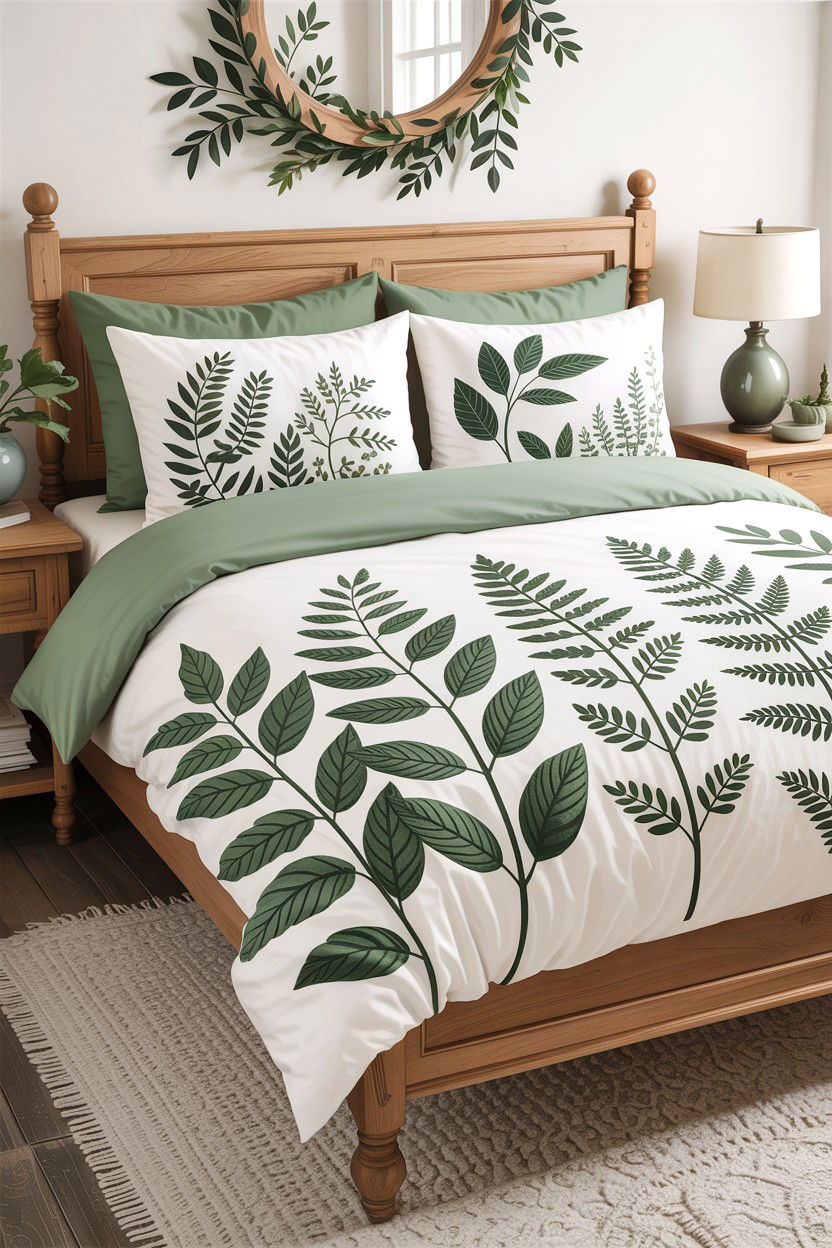 Botanical Bedding Sets - 30 forest bedroom ideas