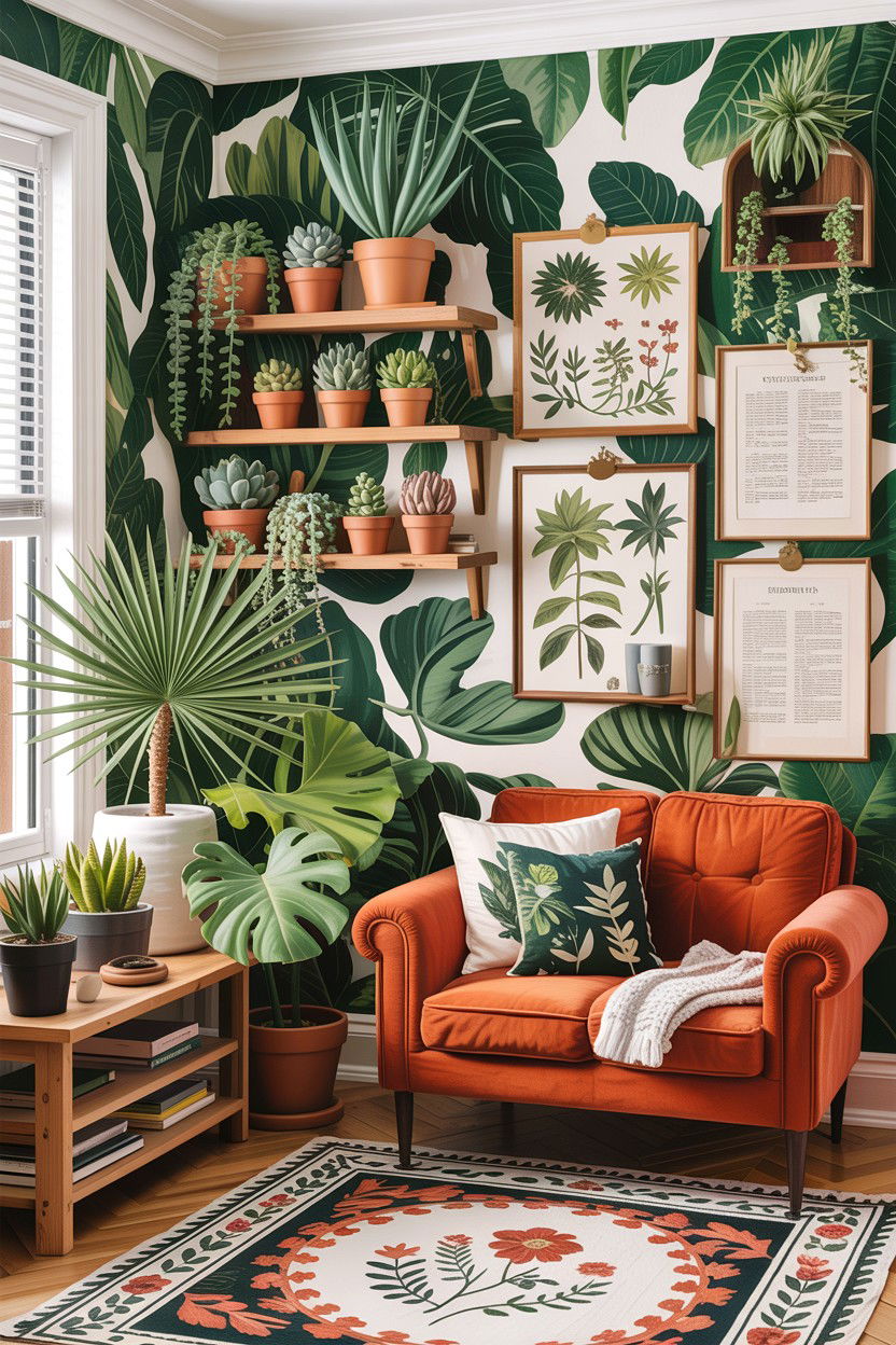 Botanical enthusiast living room - 30 cluttercore living room ideas