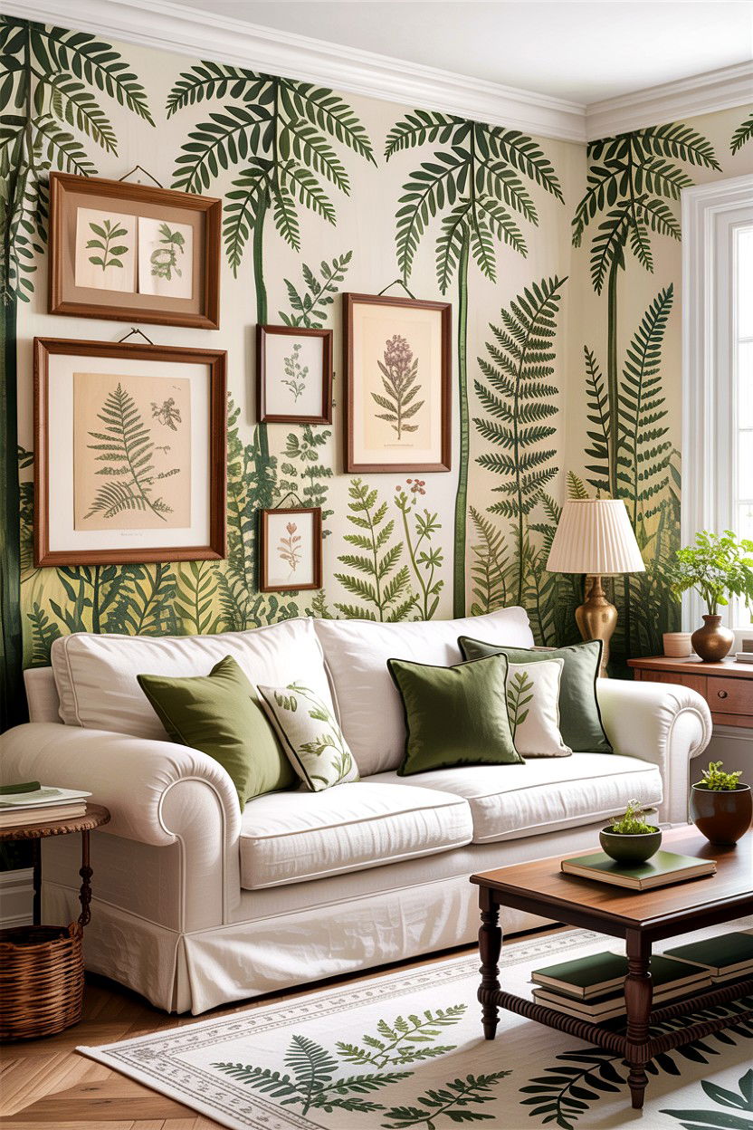 Botanical living room - 30 forest living room ideas