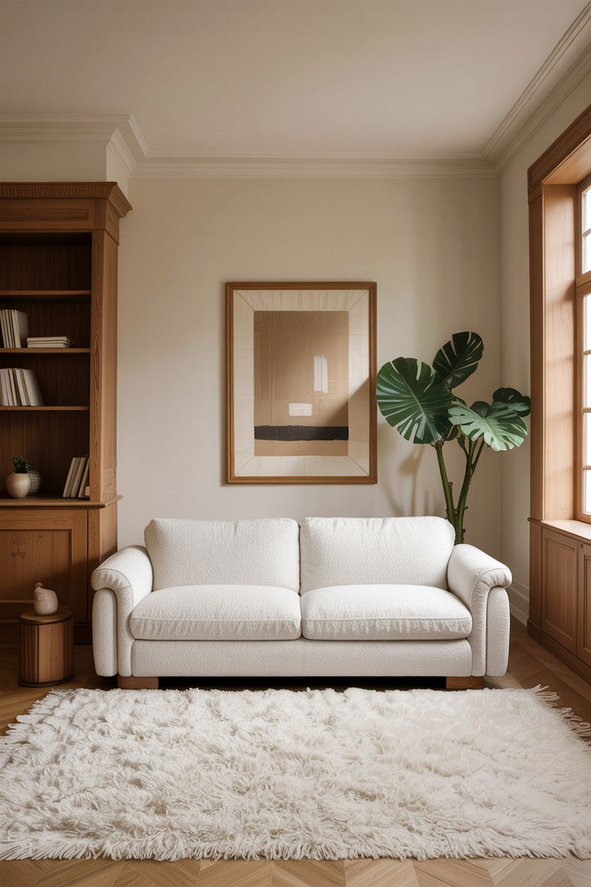 Boucle Fabric Sofa - 30 living room Italian furniture ideas