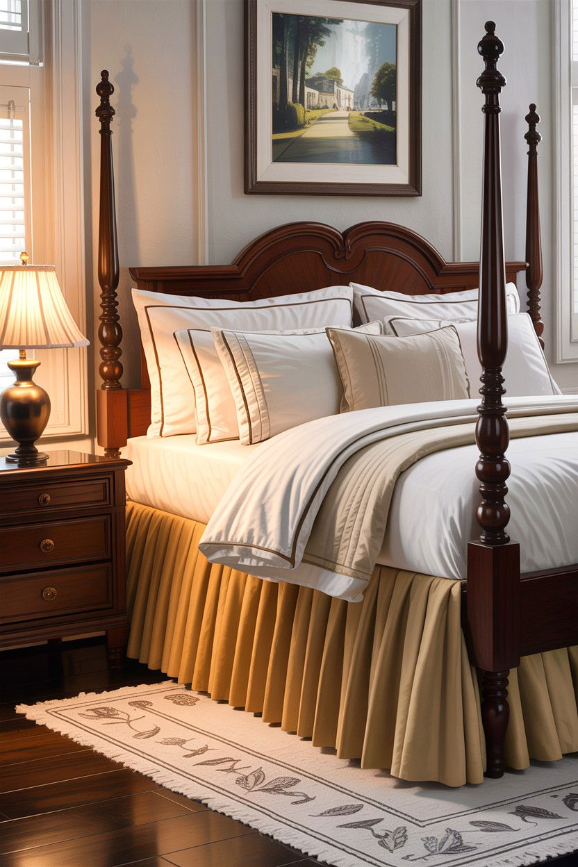 Box Pleat Bed Skirt - 30 bedroom dust ruffles