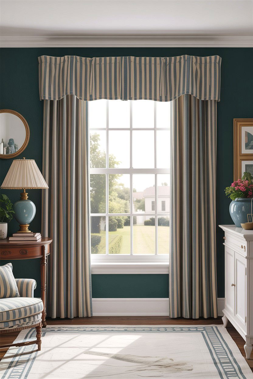Box Pleat Valance - 30 grandmillennial bedroom ideas