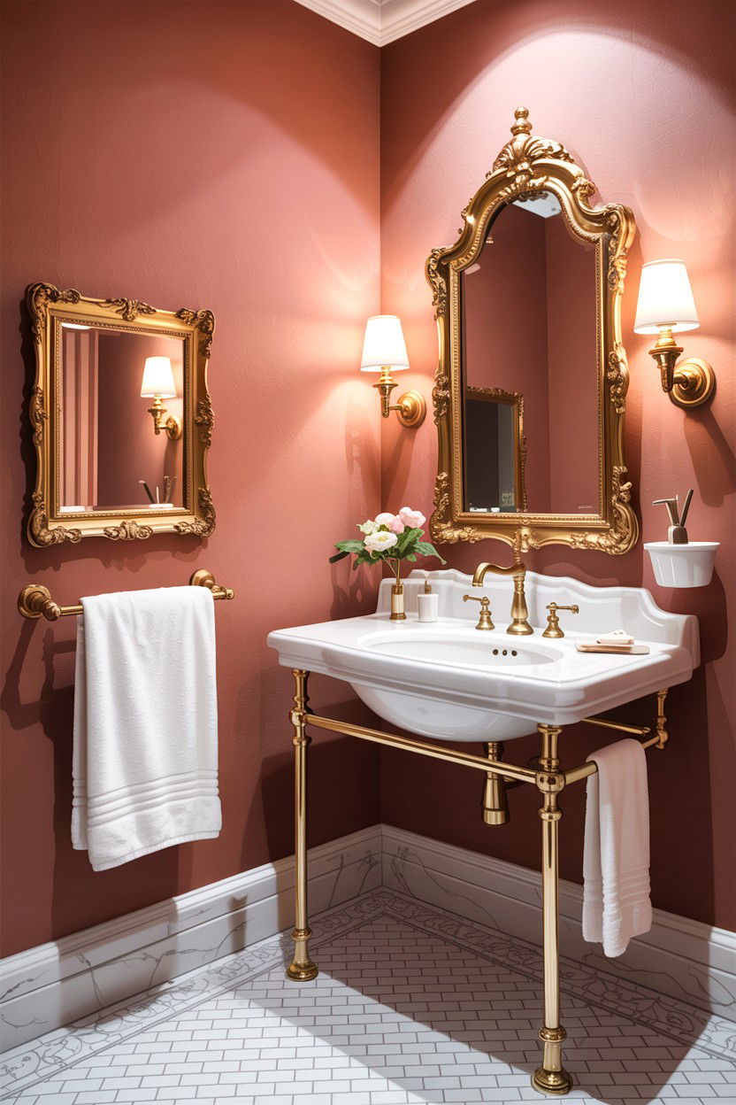 Brass Fixture Bathroom - 30 downstairs bathroom ideas