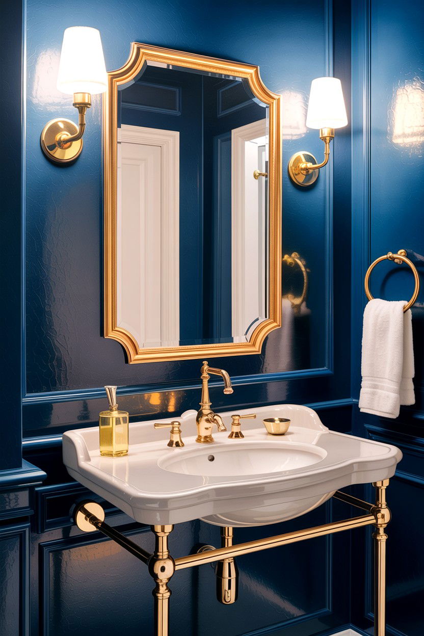 Brass Hardware Bathroom - 30 guest bathroom ideas
