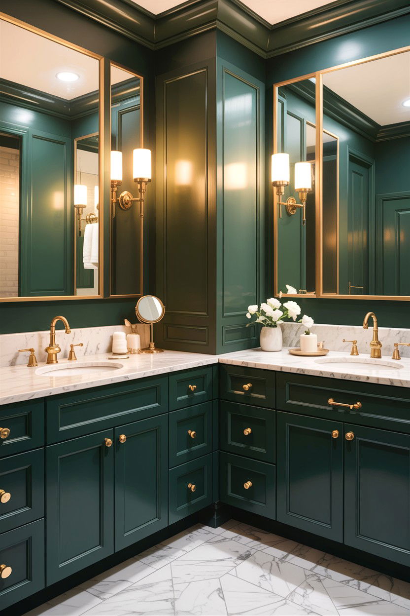 Brass Hardware Guest Bath - 30 guest bath decor ideas