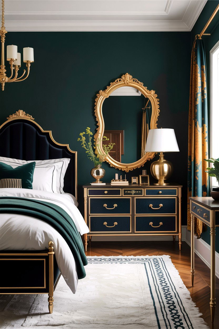 Brass Metal Accent - 30 African bedroom ideas