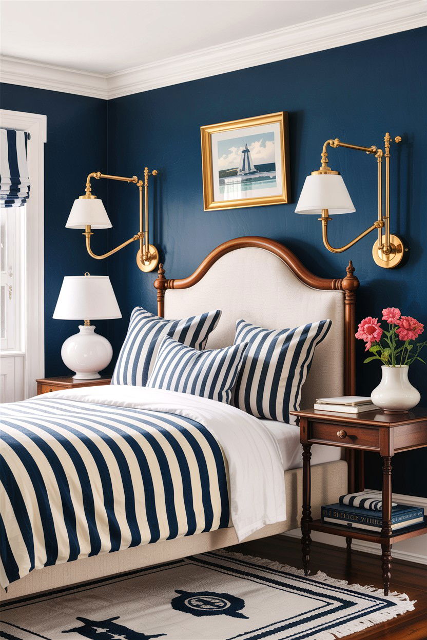 Brass Swing Arm Sconce - 30 bedroom dimmer lights ideas