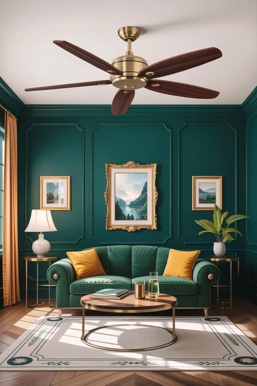 Brass ceiling fan - 30 living room fans