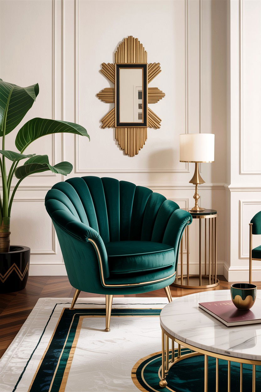 Brass leg chair - 30 living room Indian furniture ideas