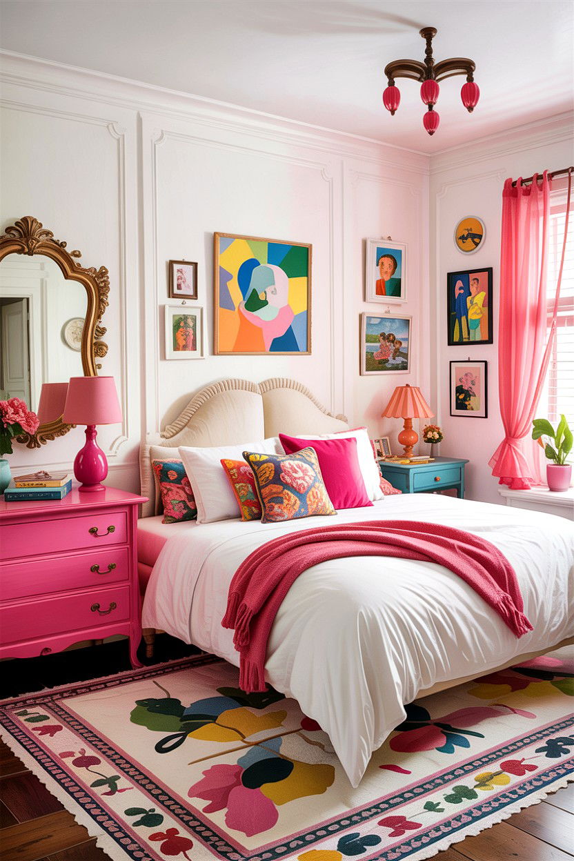 Bright Eclectic Bedroom - 30 eclectic bedroom ideas