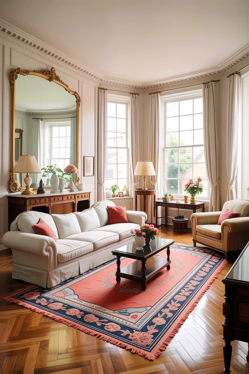 Bright Edwardian living room - 30 Edwardian living room ideas