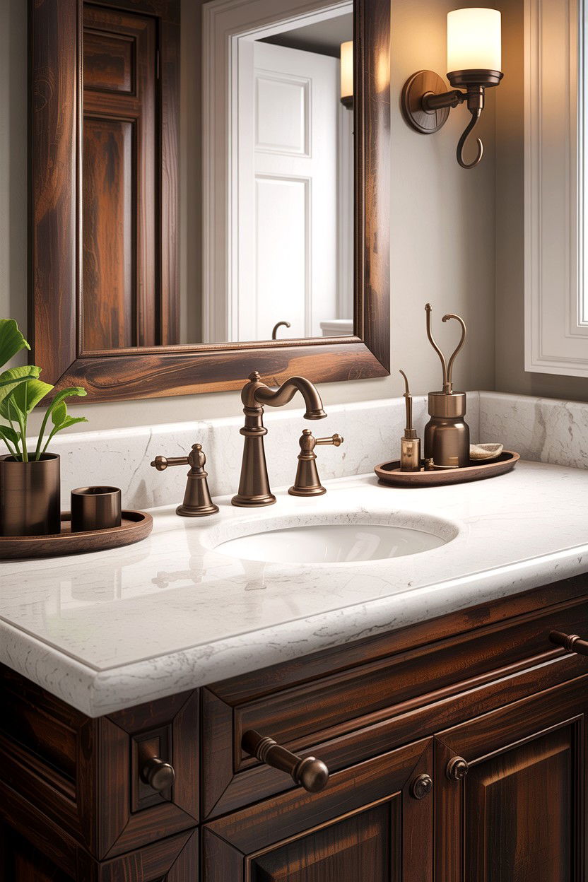 Bronze bathroom fixtures - 30 craftsman bathroom ideas