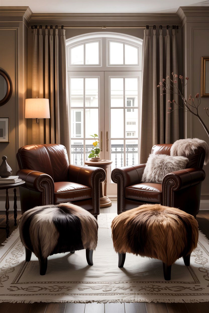 Brown Faux Fur Living Room - 30 faux fur living room ideas