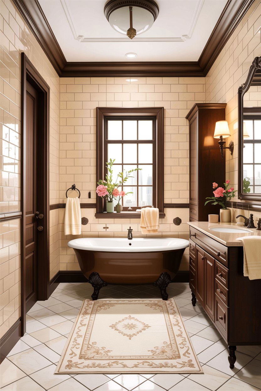 Brown and cream bathroom layout - 30 chocolate brown bathroom ideas