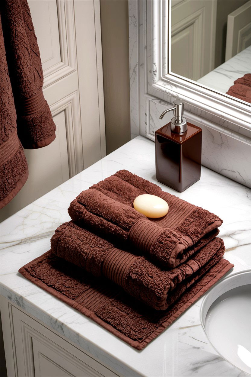 Brown and white bathroom decor - 30 chocolate brown bathroom ideas