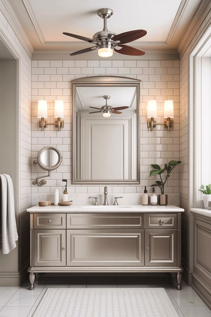 Brushed Nickel Bathroom Fan - 30 bathroom ceiling fan ideas