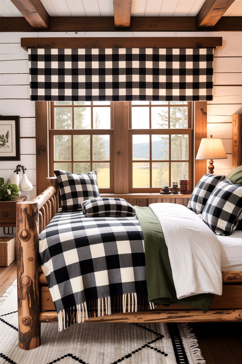 Buffalo Check Valance - 30 bedroom window valances