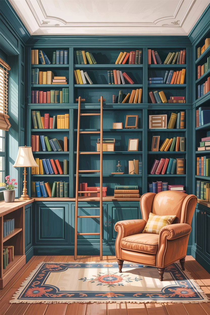 Built In Bookcase - 30 living room English furniture ideas