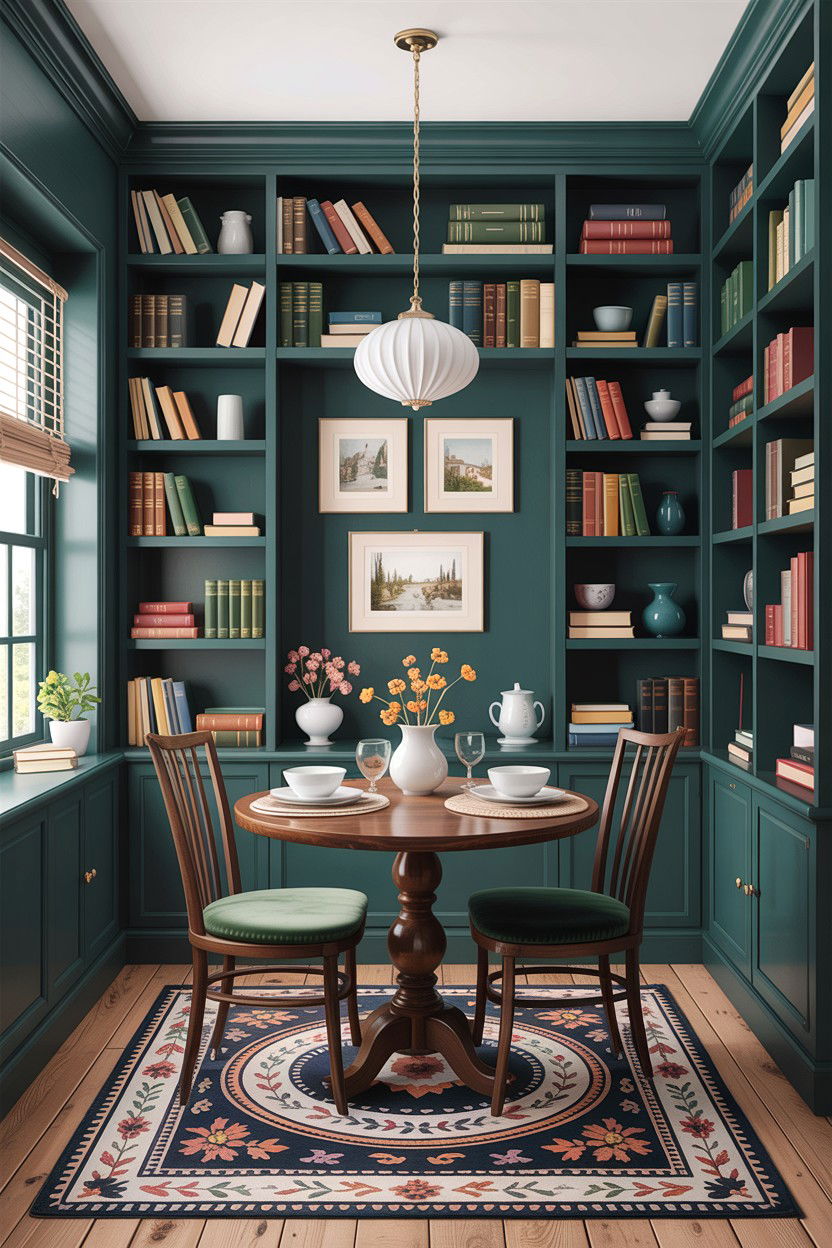 Built In Bookcase Dining Room - 30 small dining room space storage ideas