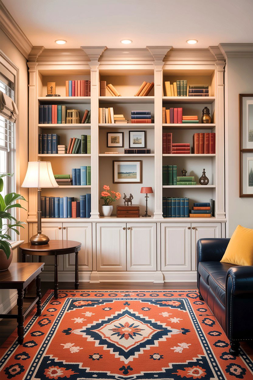 Built In Bookcase - 30 living room enhancement ideas
