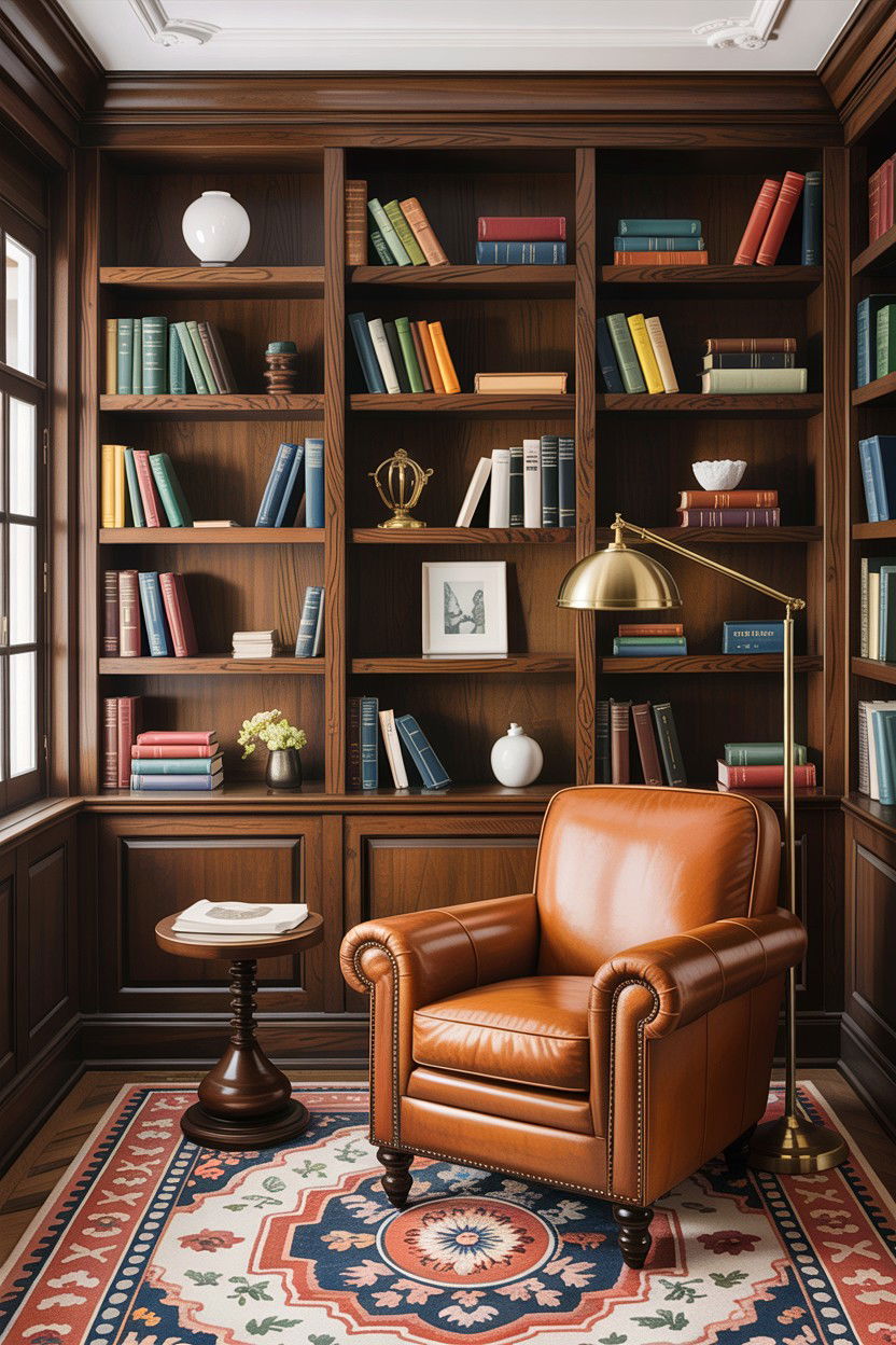 Built In Bookshelf - 30 boutique hotel living room ideas