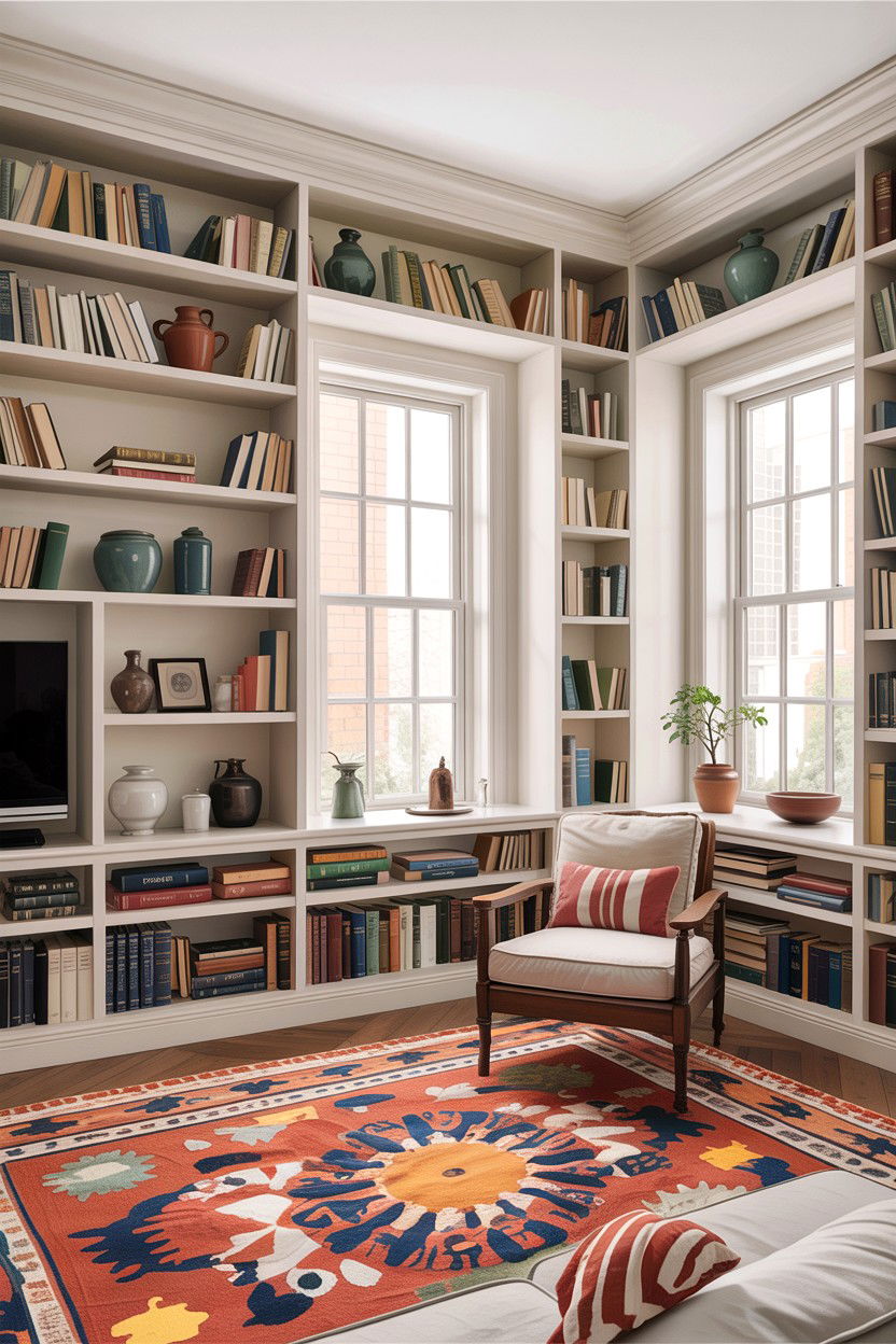 Built In Bookshelf Living Room - 30 California casual living room ideas