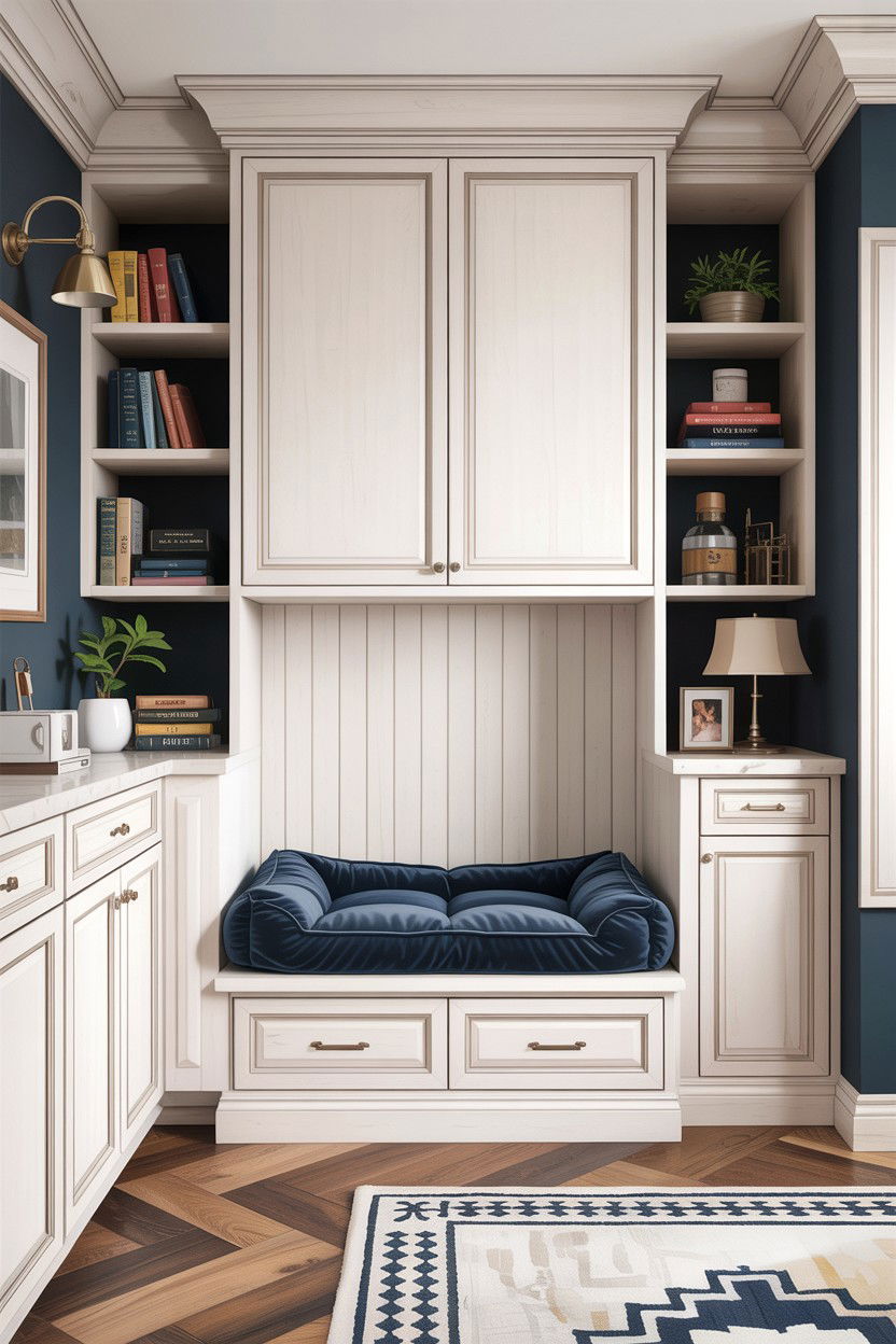 Built In Dog Bed Cabinet - 30 dog bed living room ideas