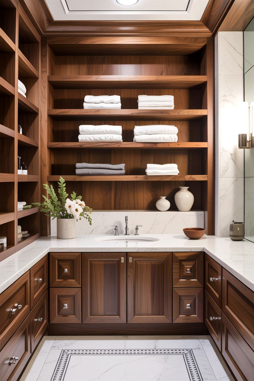 Built In Shelving - 30 bathroom architectural detail ideas