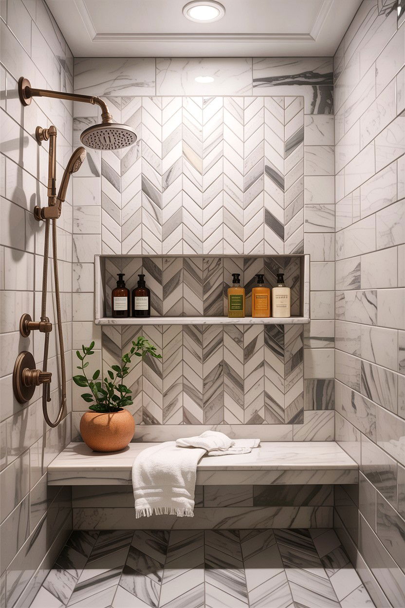 Built In Shower Niche - 30 contractor bathroom ideas