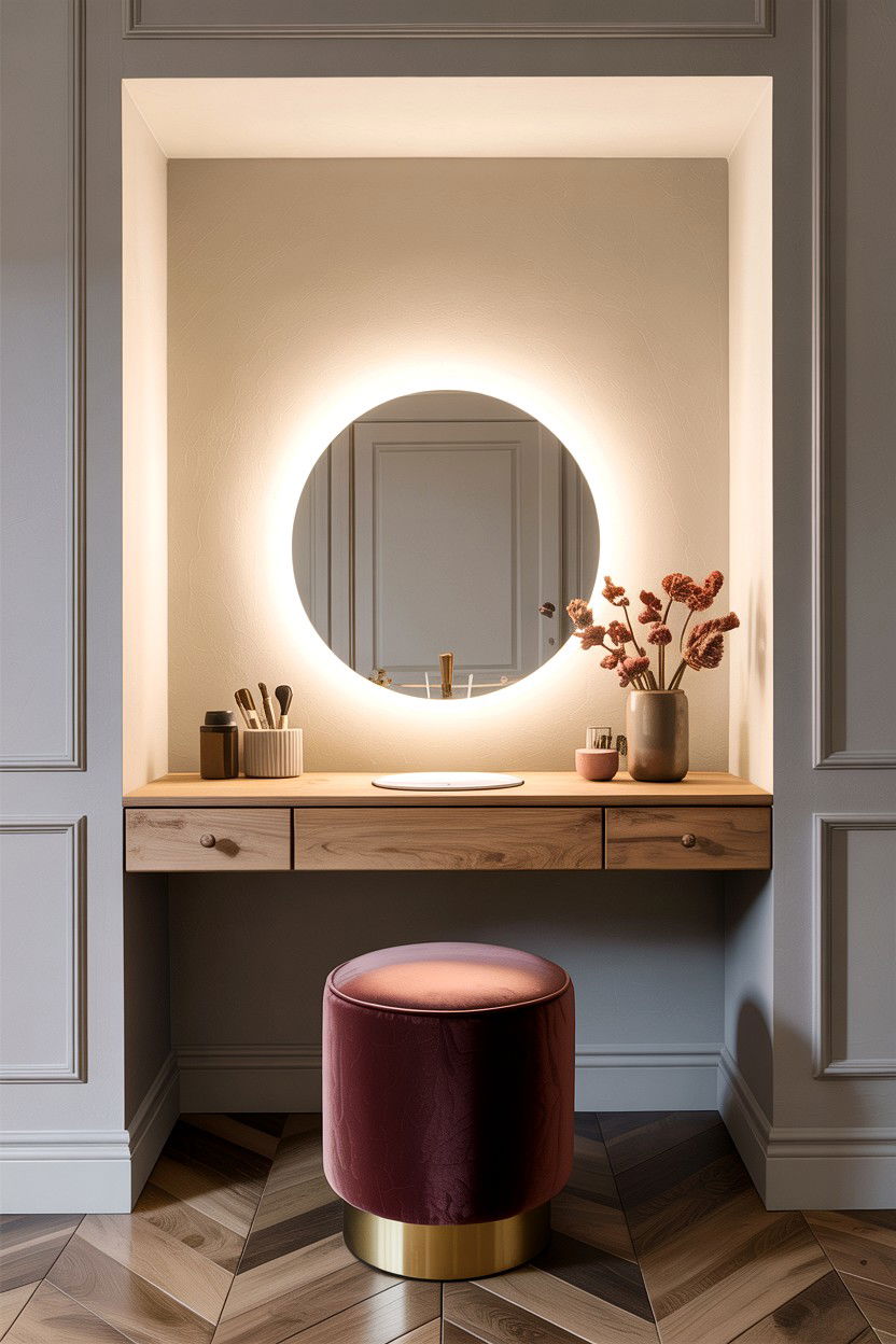 Built In Vanity Desk - 30 bespoke bedroom ideas