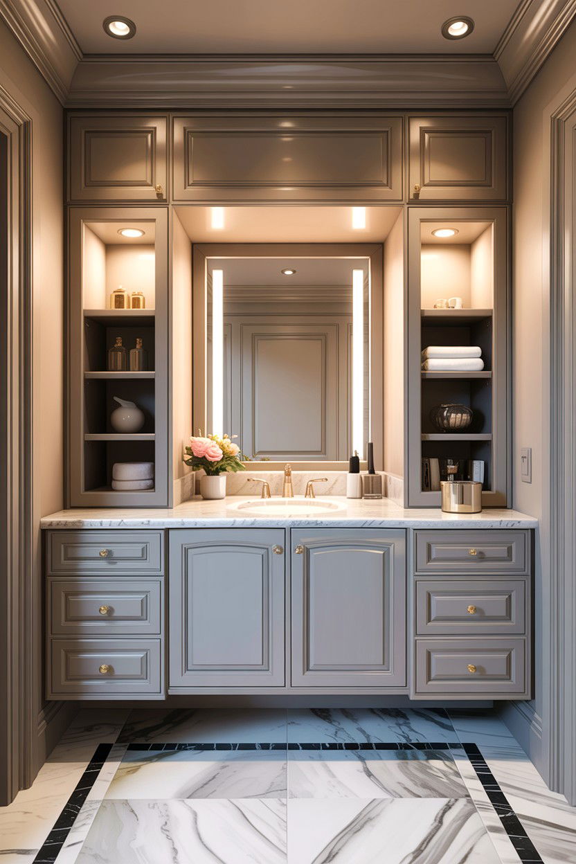 Built In Vanity - 30 bedroom corner vanity ideas
