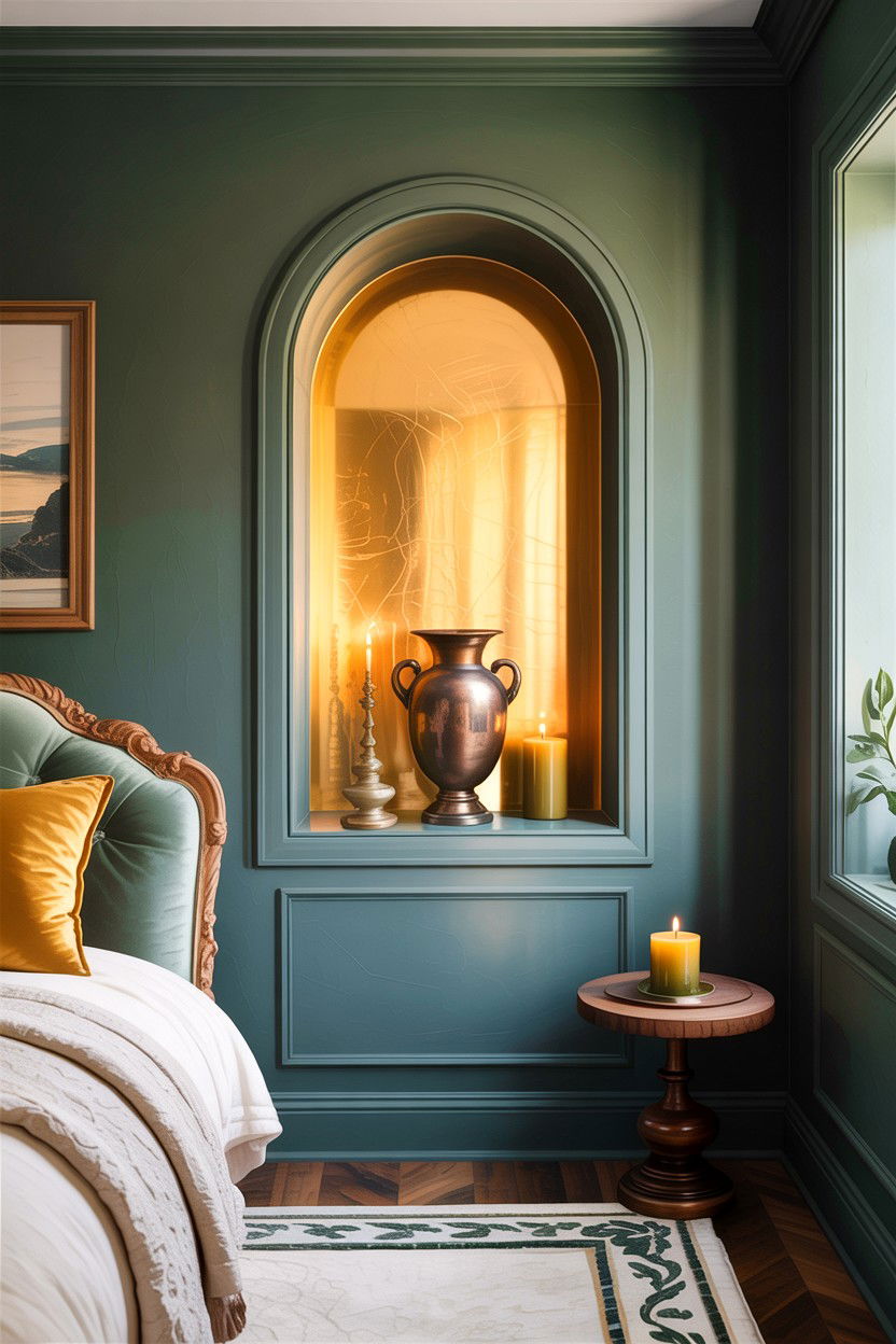 Built In Wall Niche - 30 bedroom collection display ideas