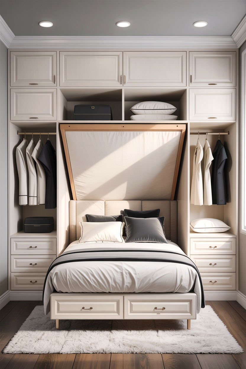 Built In Wardrobe Bed - 30 bedroom fold down bed ideas