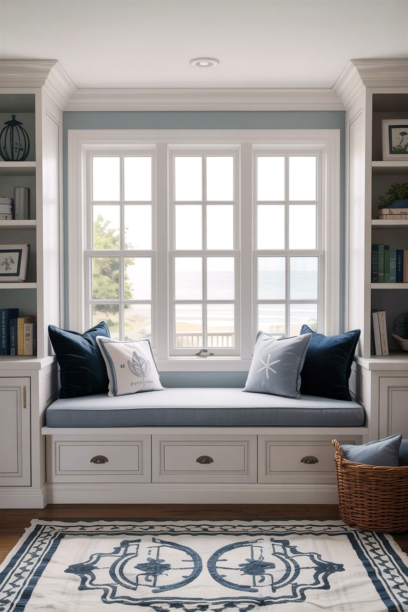 Built In Window Seat - 30 bedroom concealed storage ideas