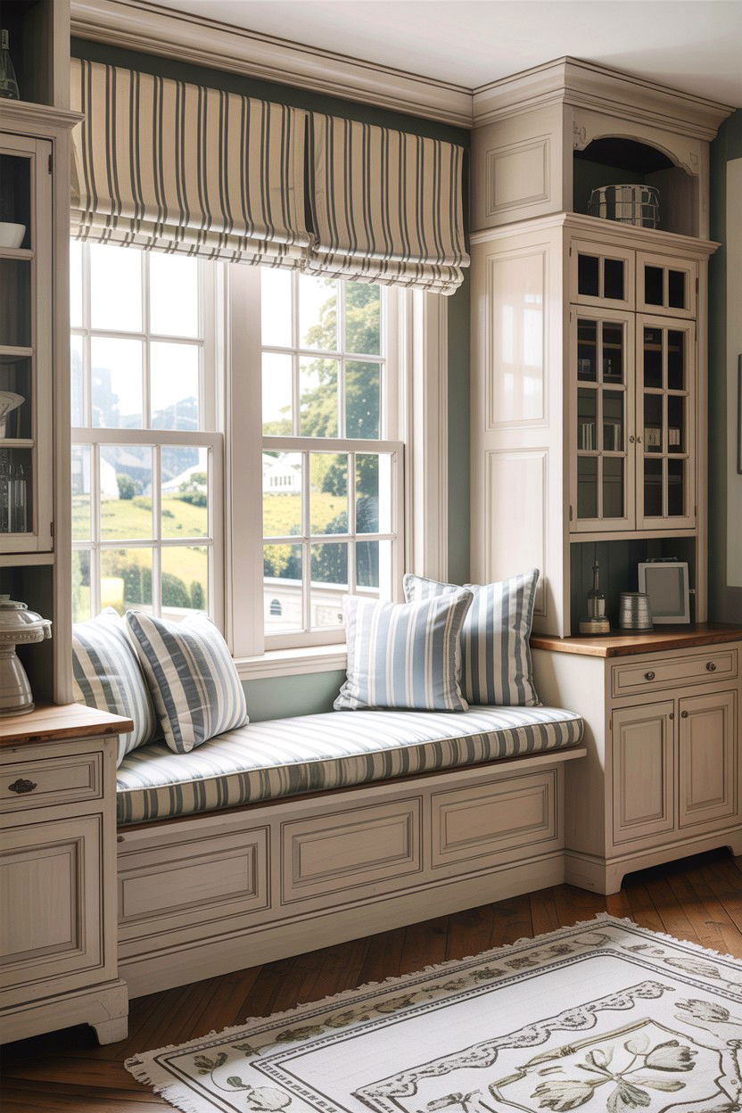 Built In Window Seat - 30 bedroom corner ideas