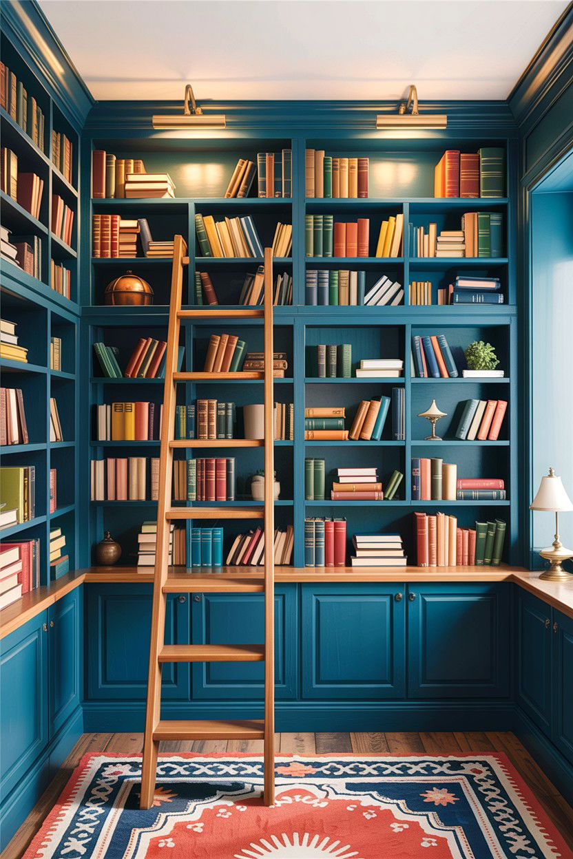 Built in bookshelves - 30 living room accent wall ideas